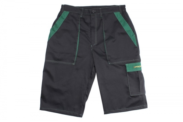 Pantaloni lucru scurti negru verde marimea XL