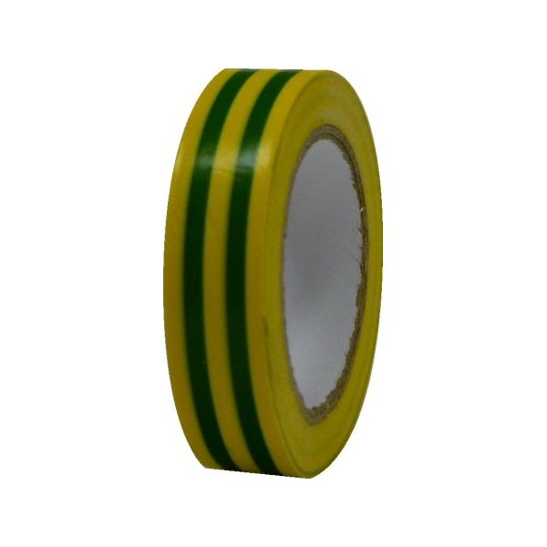 Pachet 10 bucati banda izolatoare PVC galben verde